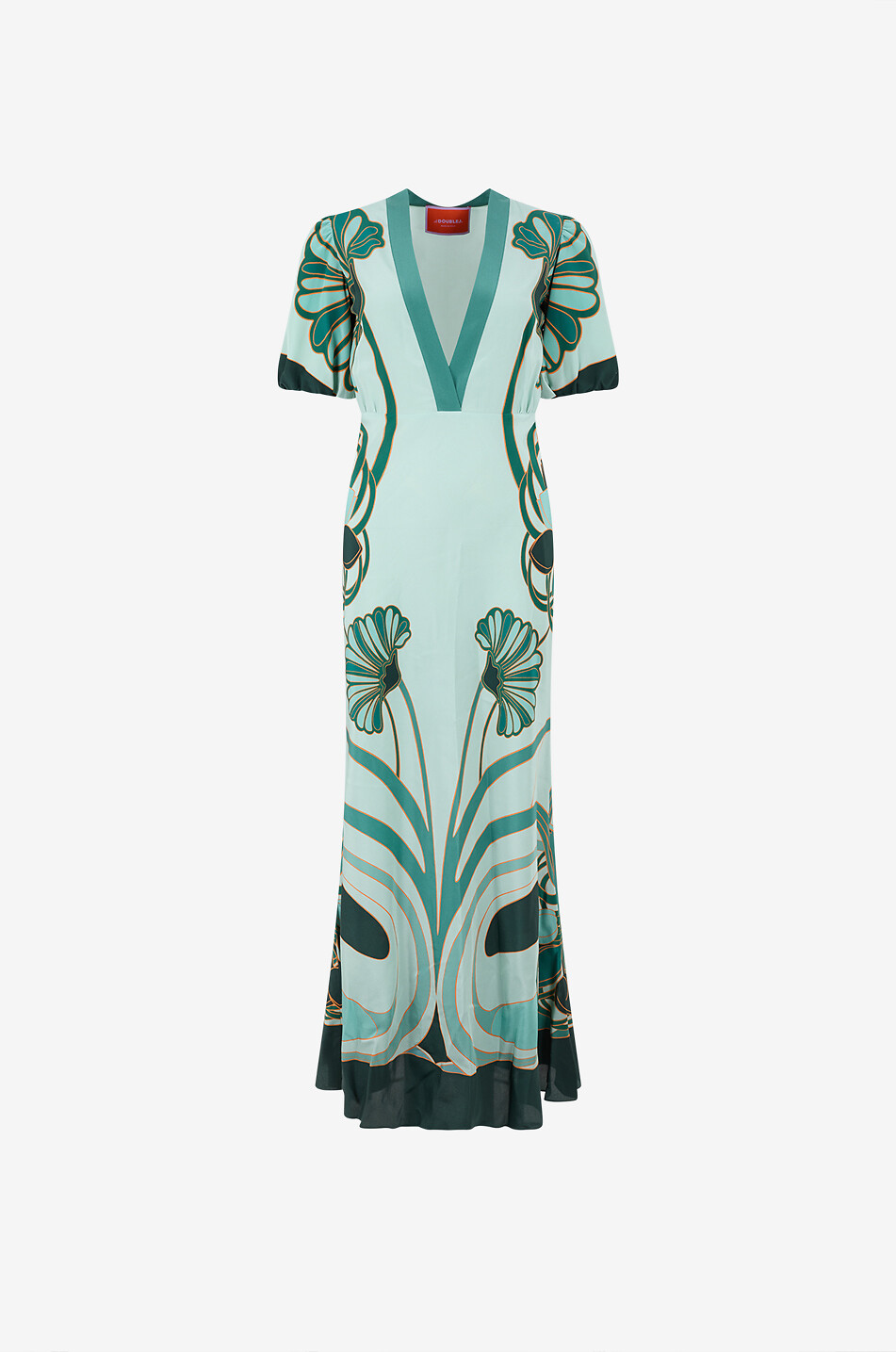 Midi-Kleid mit V-Ausschnitt aus Seide Marlene