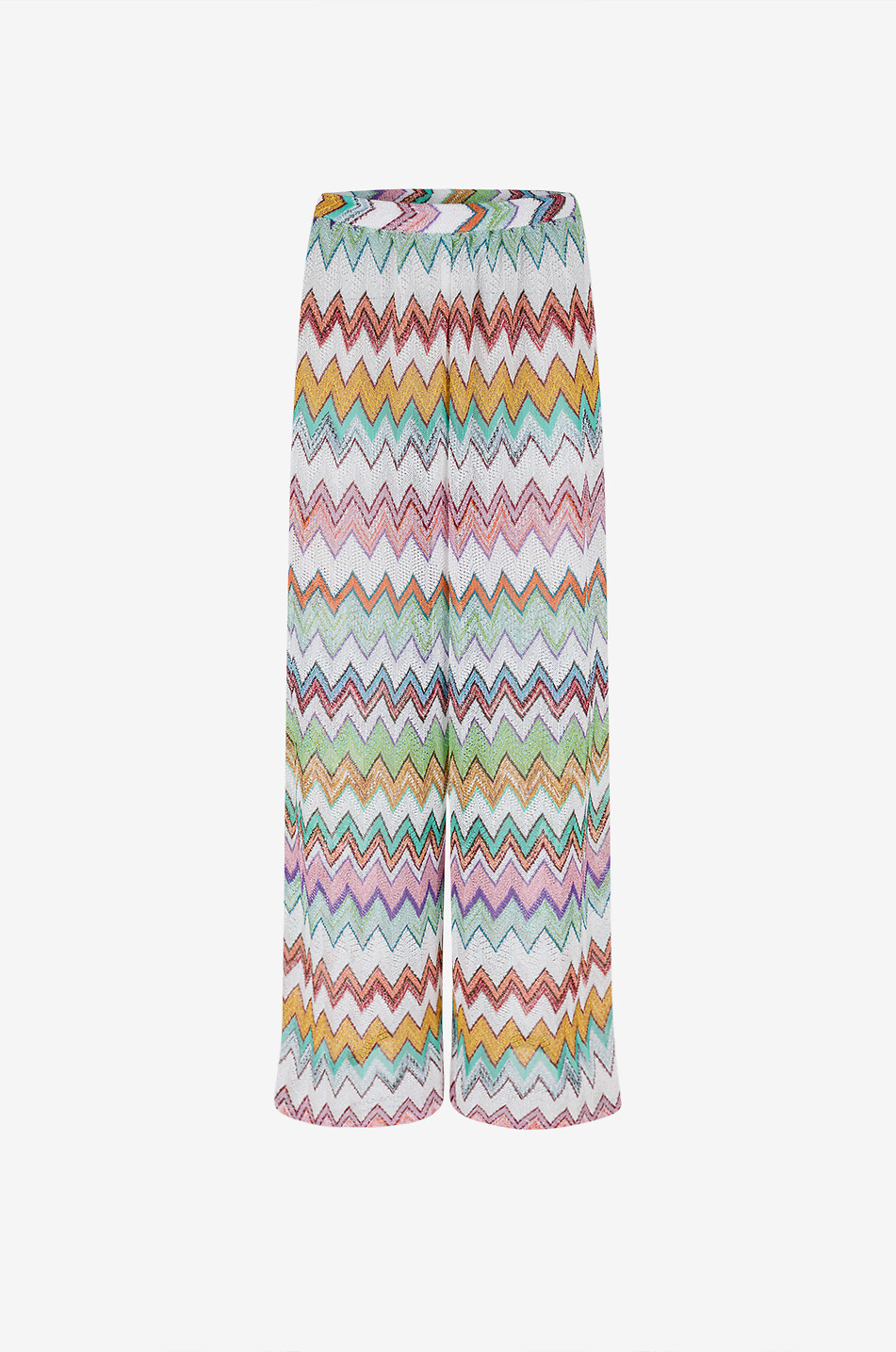 MISSONI Pantalon large en maille chevrons à lurex Femme MULTICOLORE 1