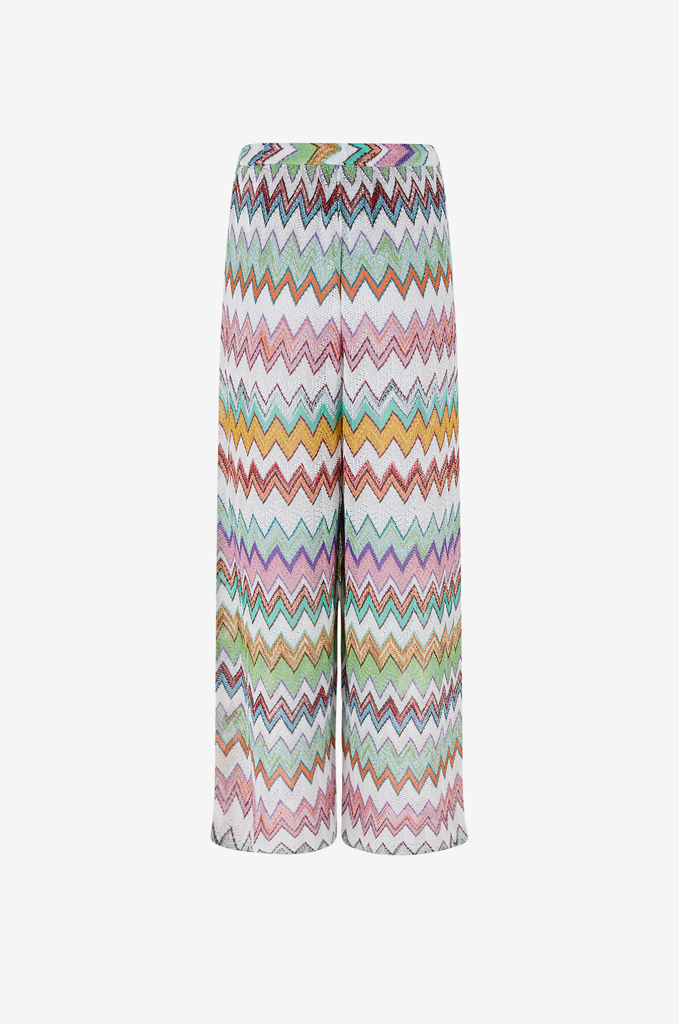 MISSONI Pantalon large en maille chevrons à lurex Femme MULTICOLORE 2
