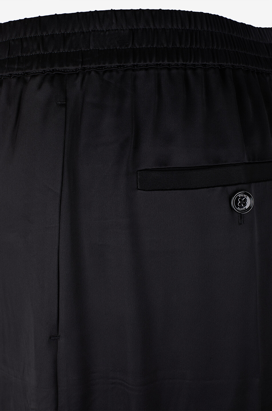 TOTEME Wide-leg drawstring trousers in viscose satin Women BLACK 3