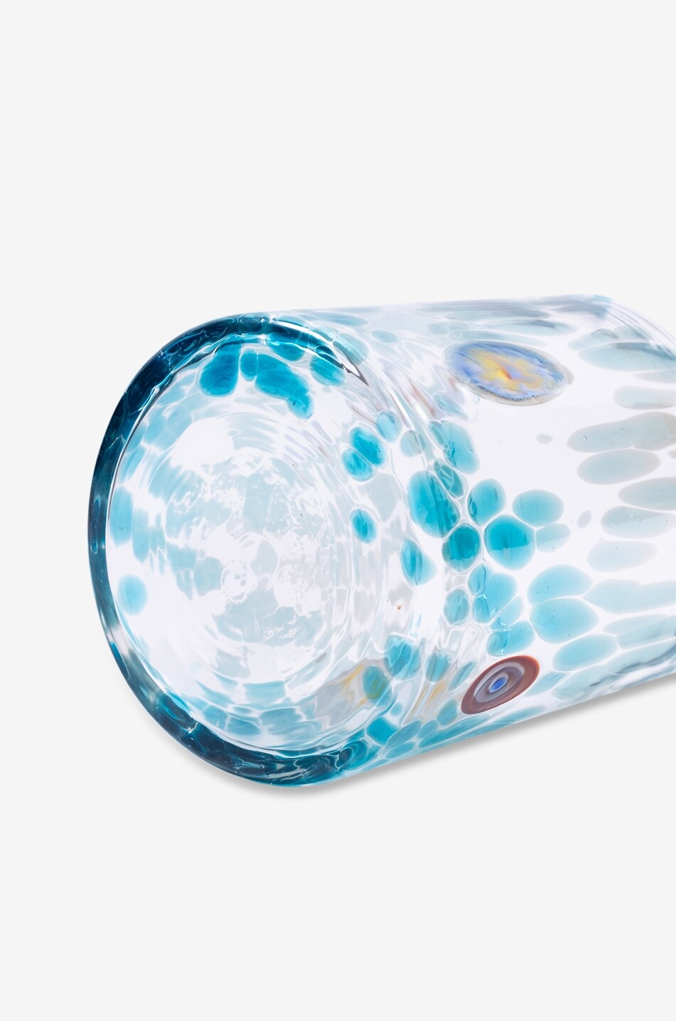 CASA CELVA Straight Murano mouth-blown glass tumbler with murrina patterns Home LIGHT BLUE 2