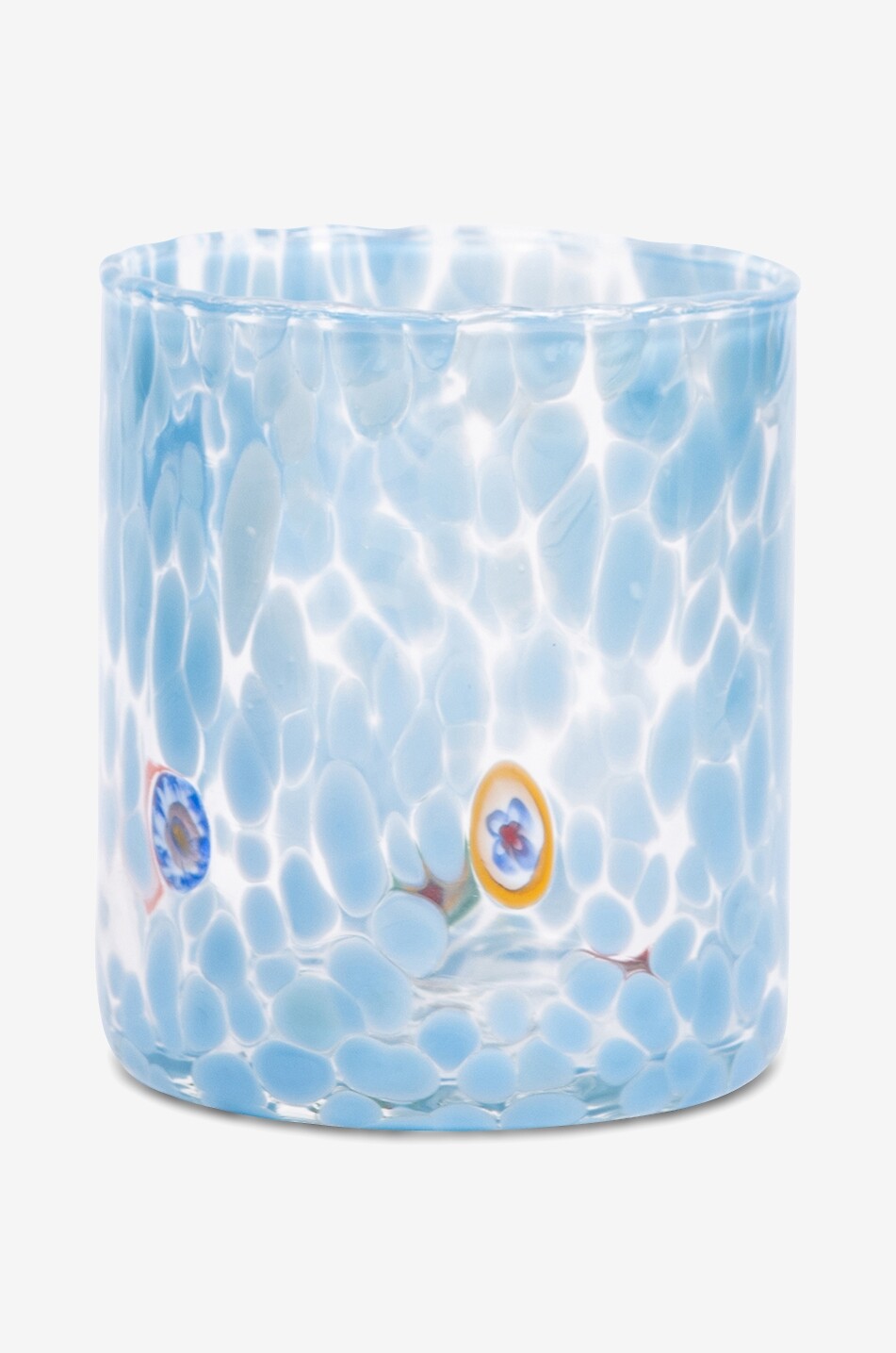 CASA CELVA Straight Murano mouth-blown glass tumbler Home LIGHT BLUE 1