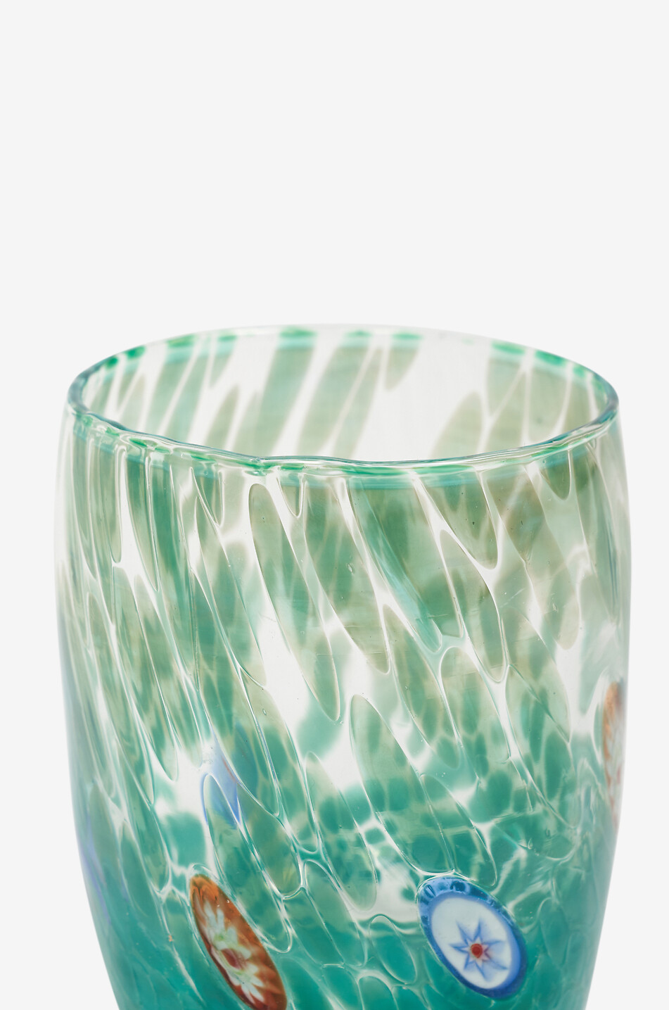 CASA CELVA Round Murano mouth-blown glass tumbler Home GREEN 2