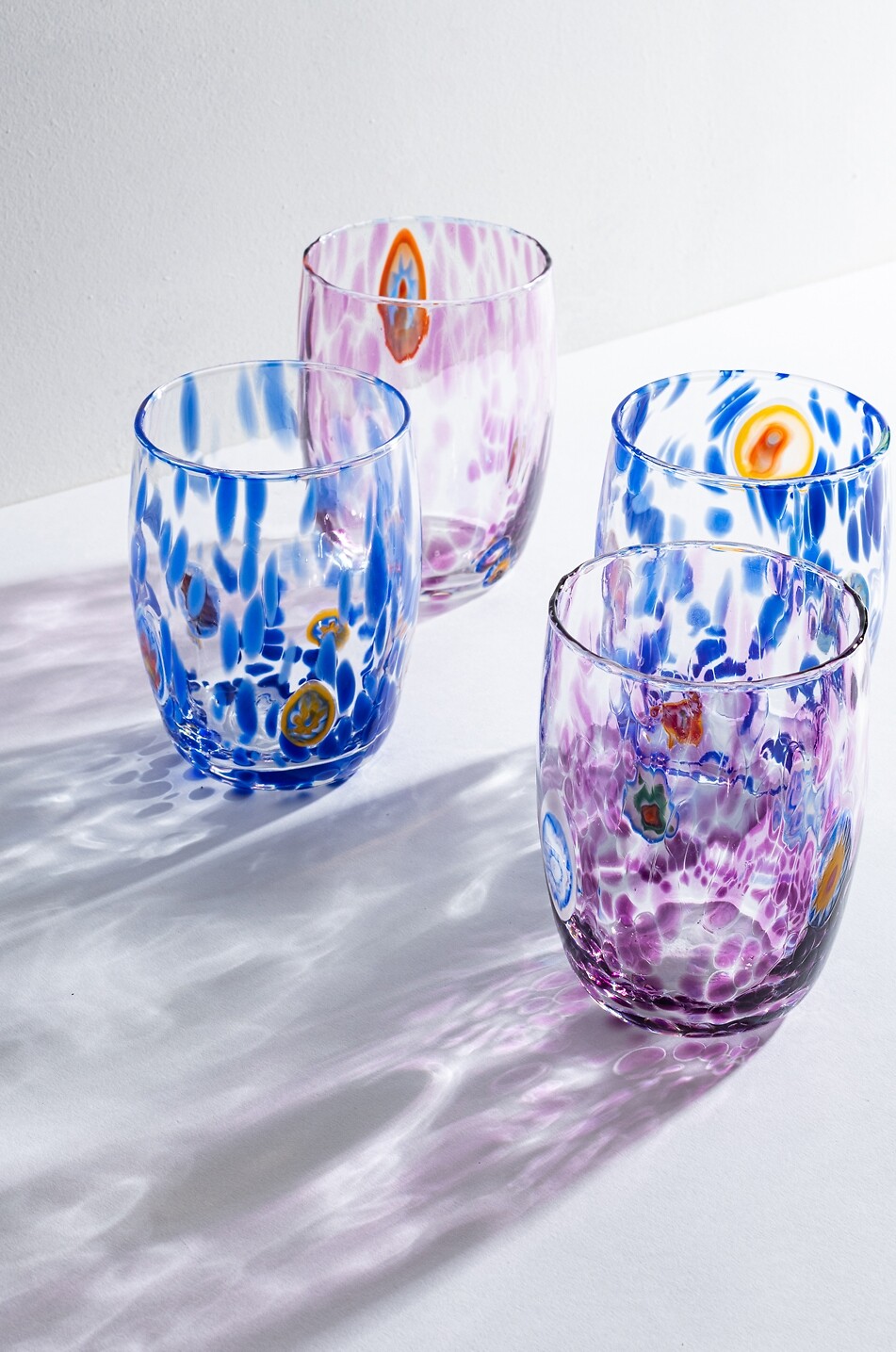 CASA CELVA Gobelet en verre soufflé Round Murano Maison BLEU 4
