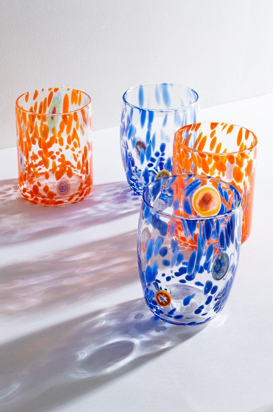 CASA CELVA Gobelet en verre soufflé Round Murano Maison BLEU 5