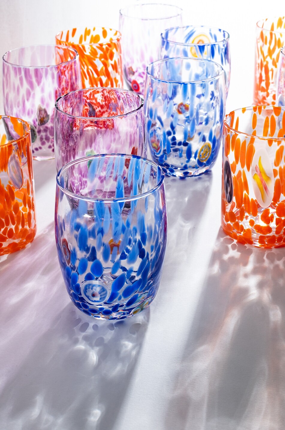 CASA CELVA Gobelet en verre soufflé Round Murano Maison BLEU 6