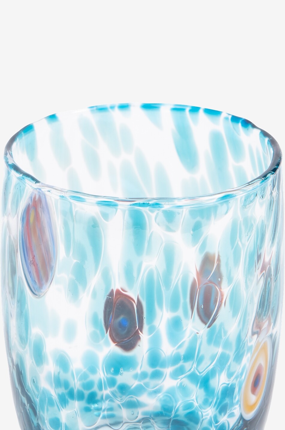 CASA CELVA Round Murano mouth-blown glass tumbler Home LIGHT BLUE 2