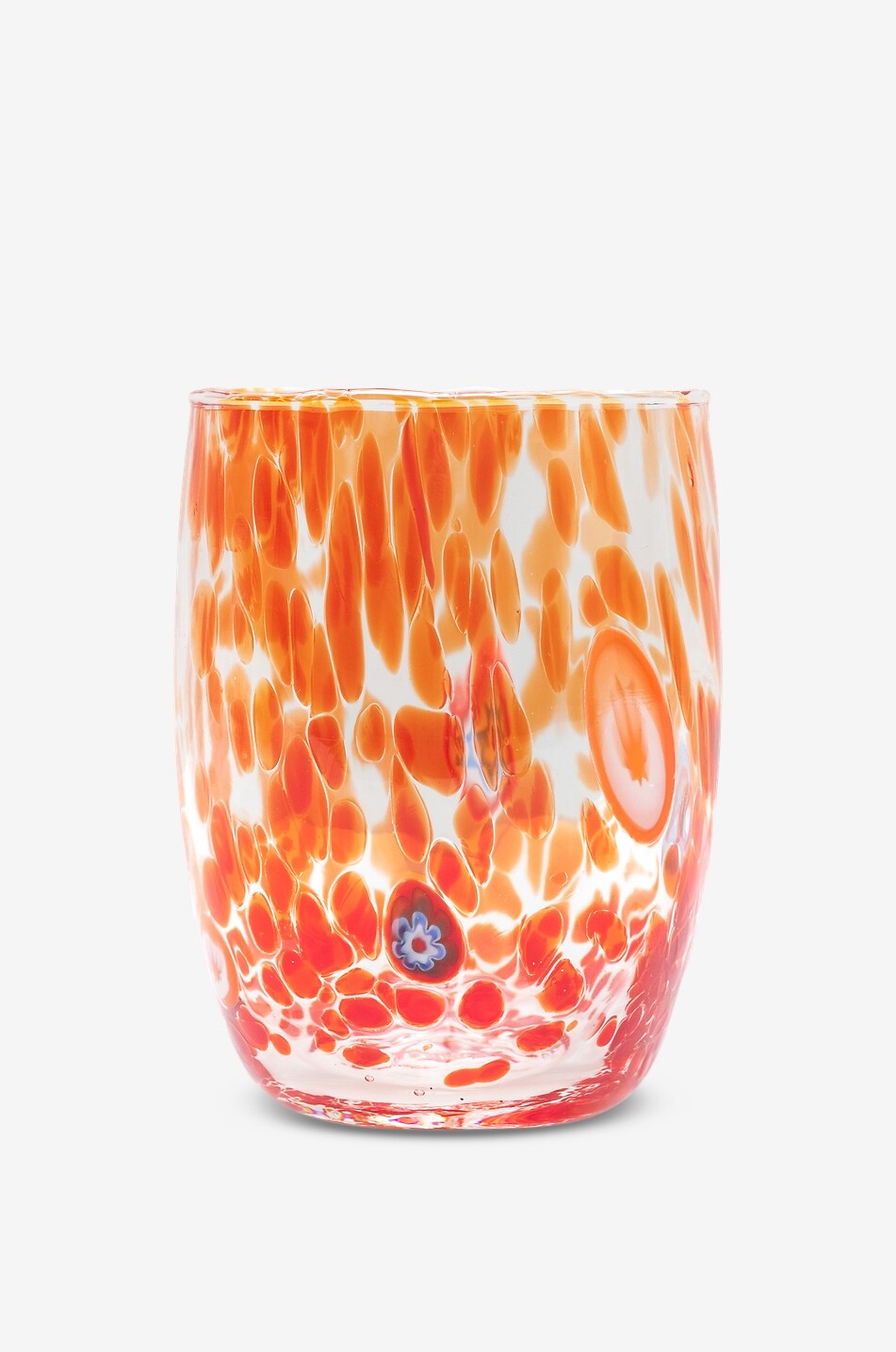 CASA CELVA Round Murano mouth-blown glass tumbler Home RED 1
