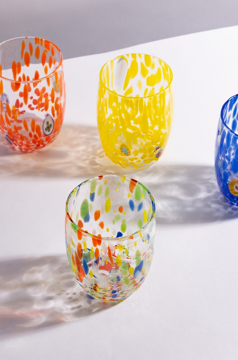 CASA CELVA Round Murano mouth-blown glass tumbler Home MULTI COLOURED 3