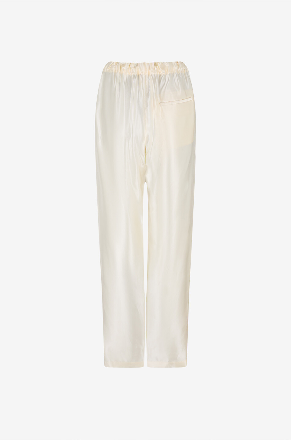 KHAITE Rohen satin blended viscose wide-leg trousers Women EGGSHELL 2