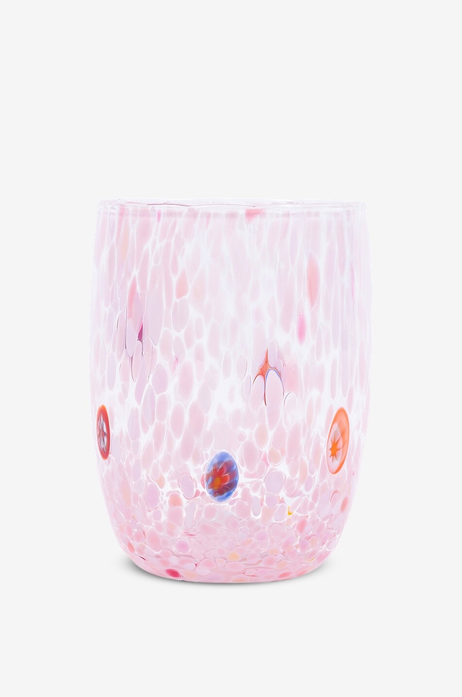 Round Murano mouth-blown glass tumbler