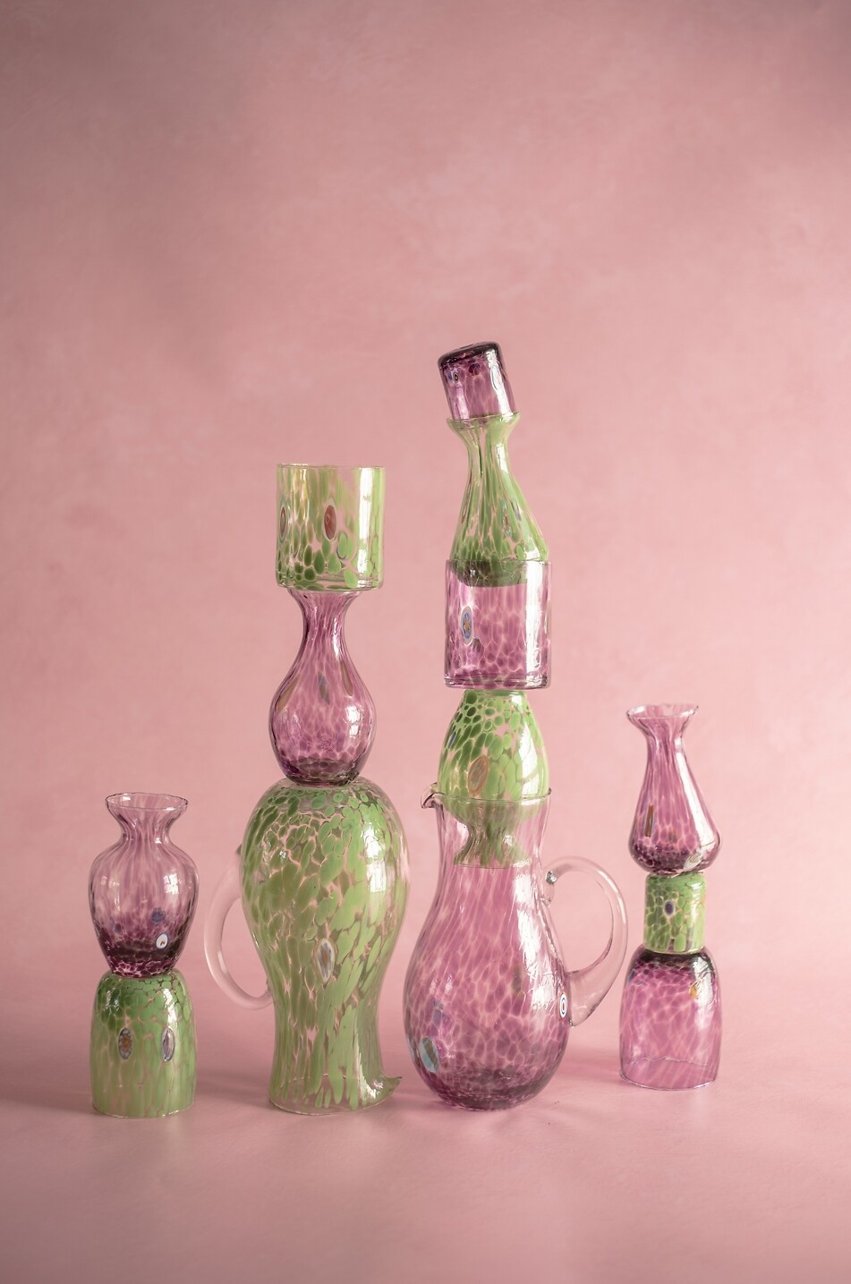 CASA CELVA Piccolo Murano blown glass single-stem vase Home DARK PURPLE 3