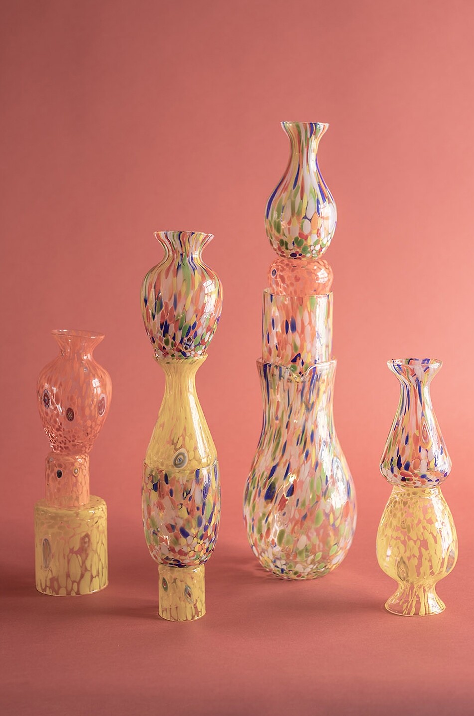 CASA CELVA Vase en verre soufflé Loto Murano Maison MULTICOLORE 2