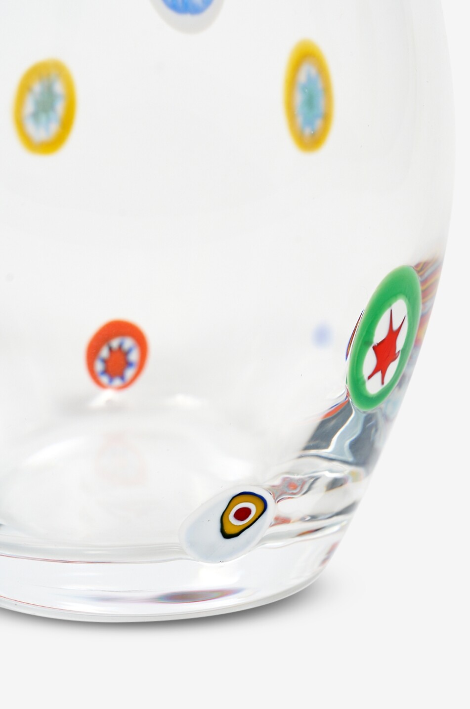 CASA CELVA Vase aus mundgeblasenem Glas mit Murrine-Muster Wild Flower Haus WEISS 3