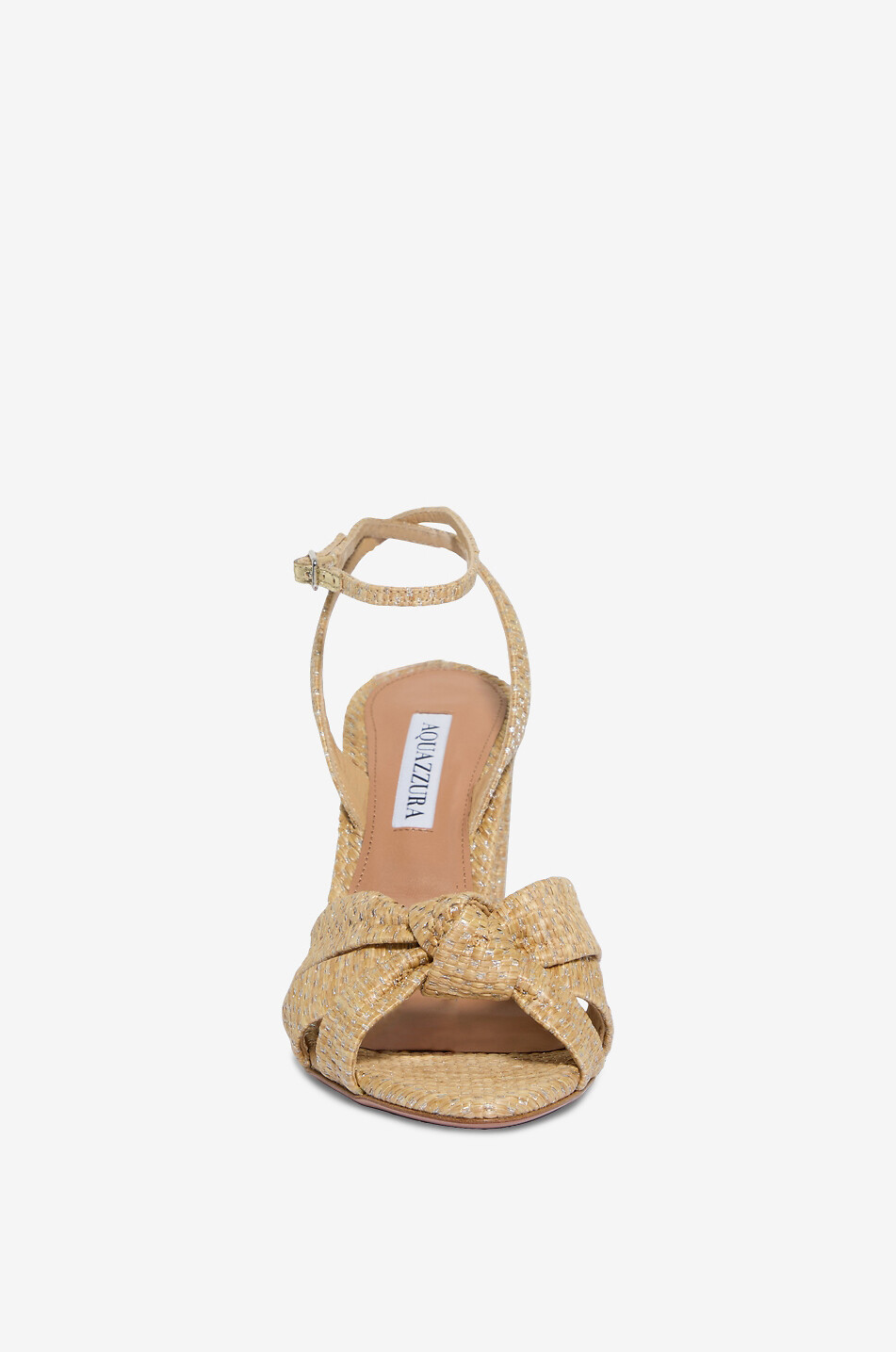 AQUAZZURA Sandales à talons hauts à nœud en satin Nina Femme BEIGE 2
