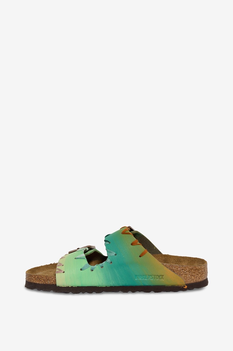 GIO GIOVANNI GEROSA Seaside hand-painted flat leather sandals Women LIGHT BLUE 3