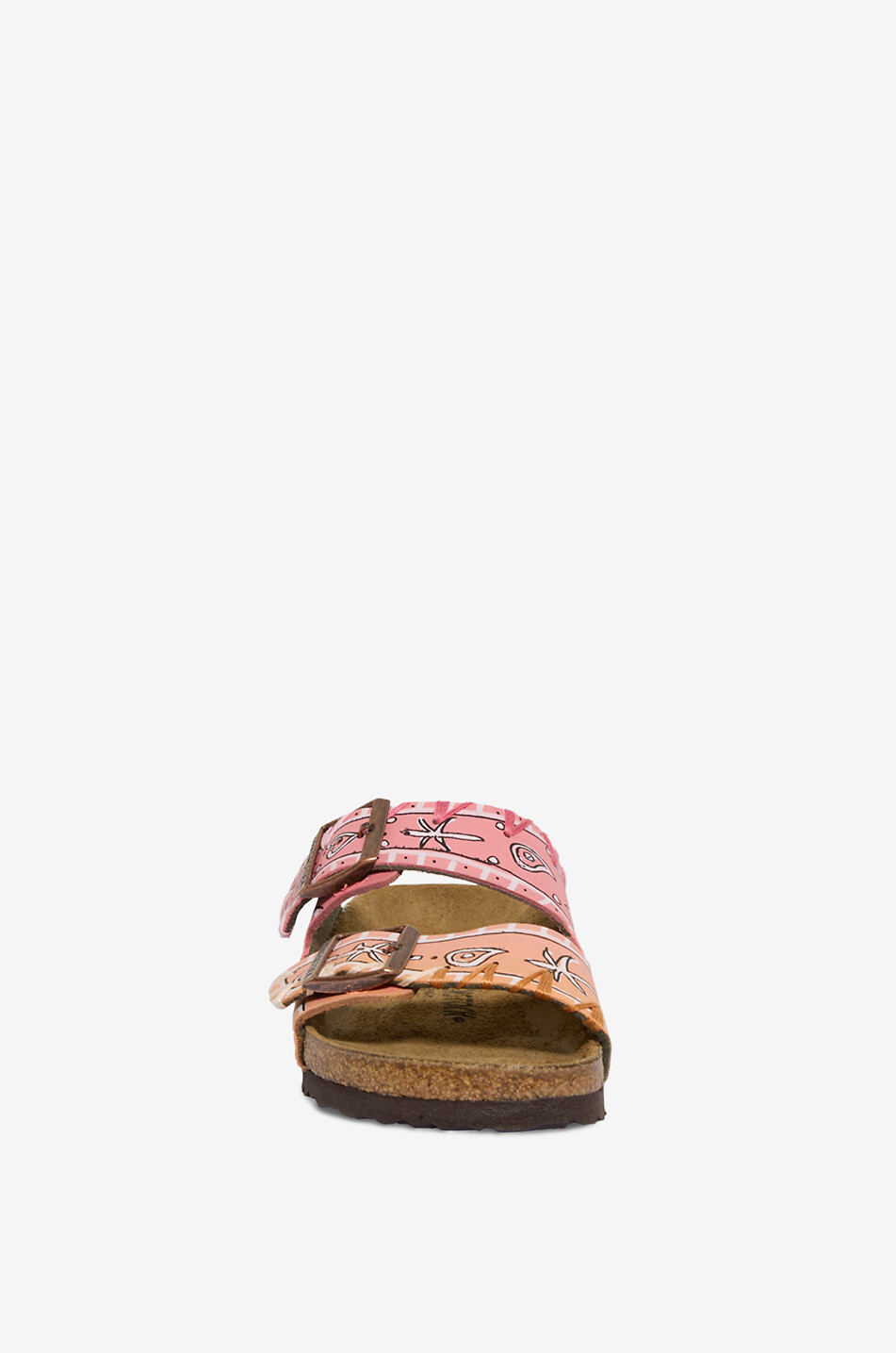 GIO GIOVANNI GEROSA Pink Bandana flat leather sandals with bandana pattern Women PINK 2