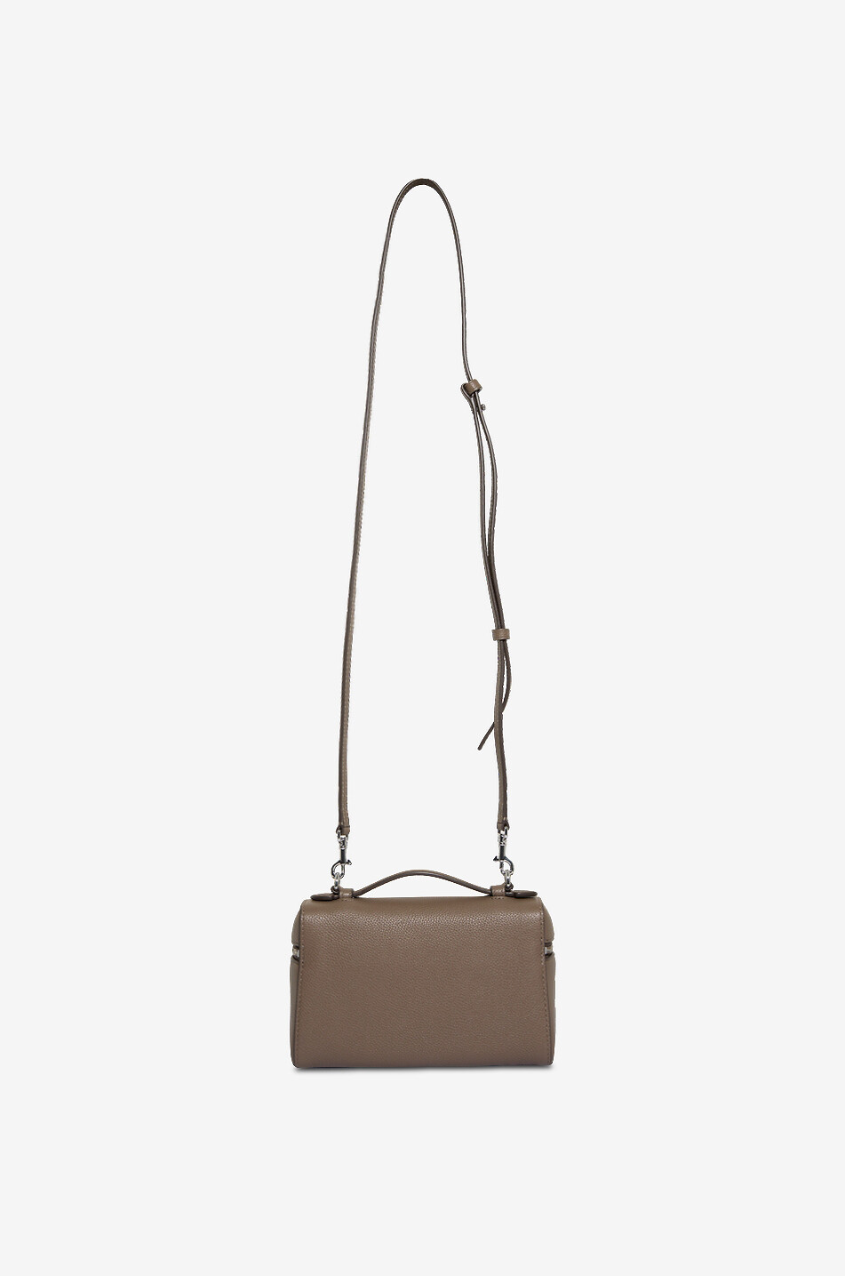 TORY BURCH Romy Slim Mini grained leather handbag Women BROWN 3