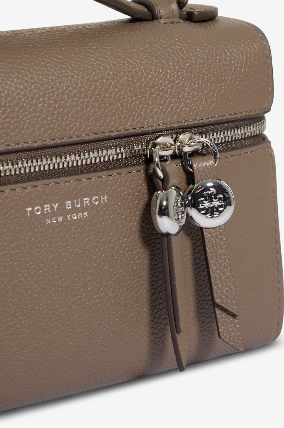 TORY BURCH Romy Slim Mini grained leather handbag Women BROWN 5