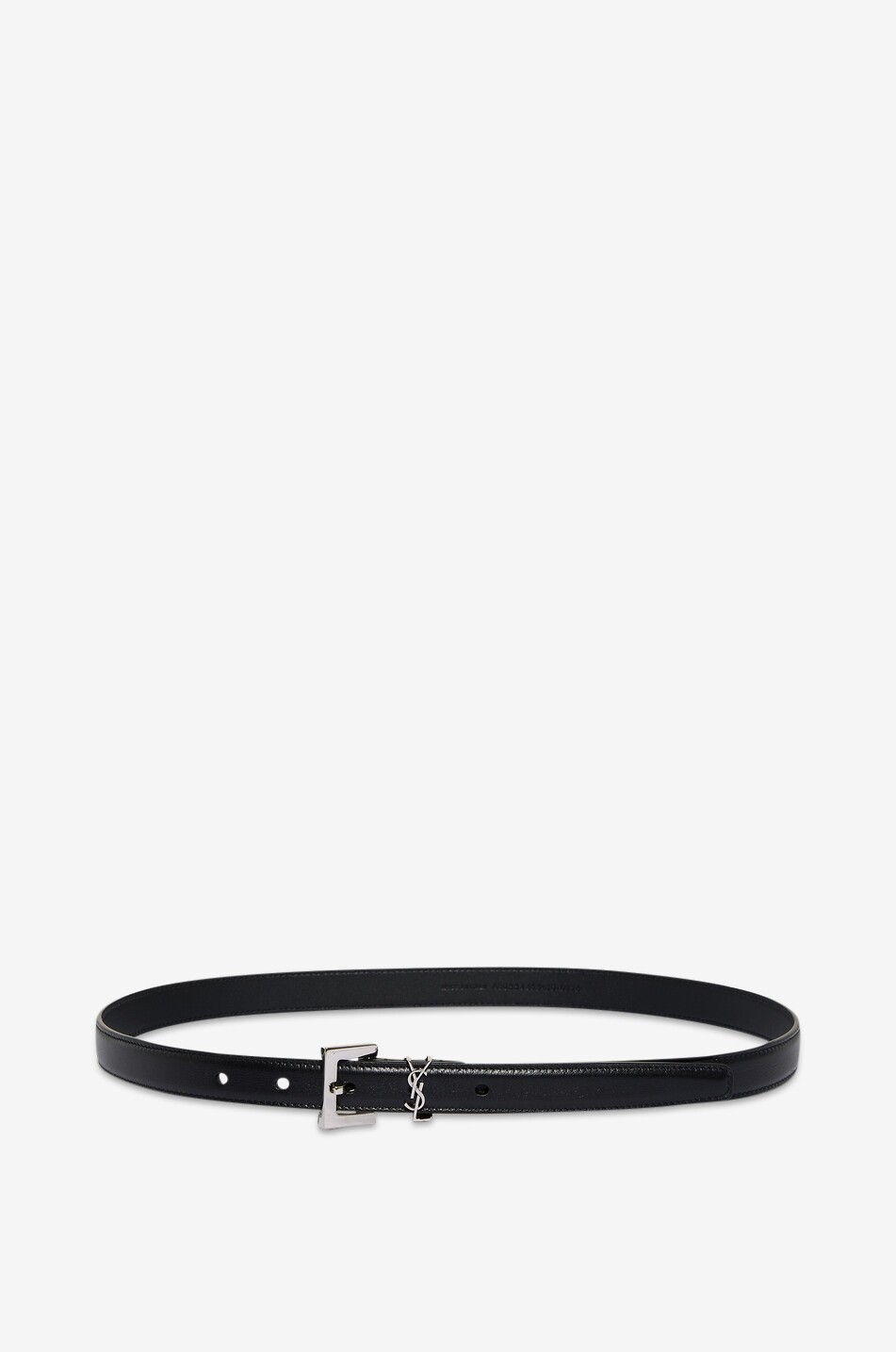 Monogram narrow calfskin leather belt - 2 cm - SAINT LAURENT PARIS
