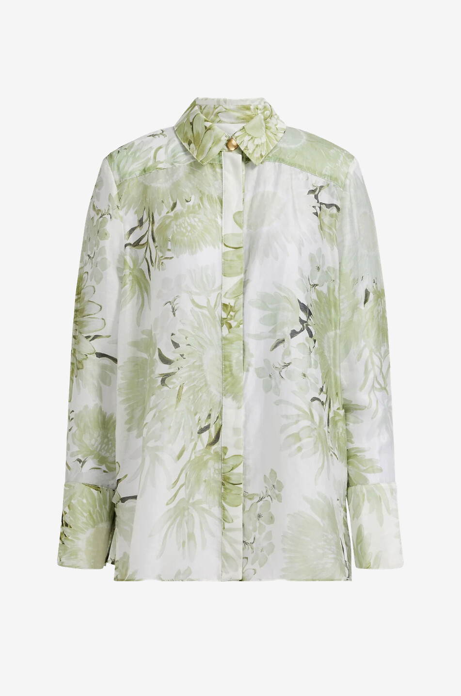 AJE Reflector printed mixed linen oversized shirt Women MULTI COLOURED 1