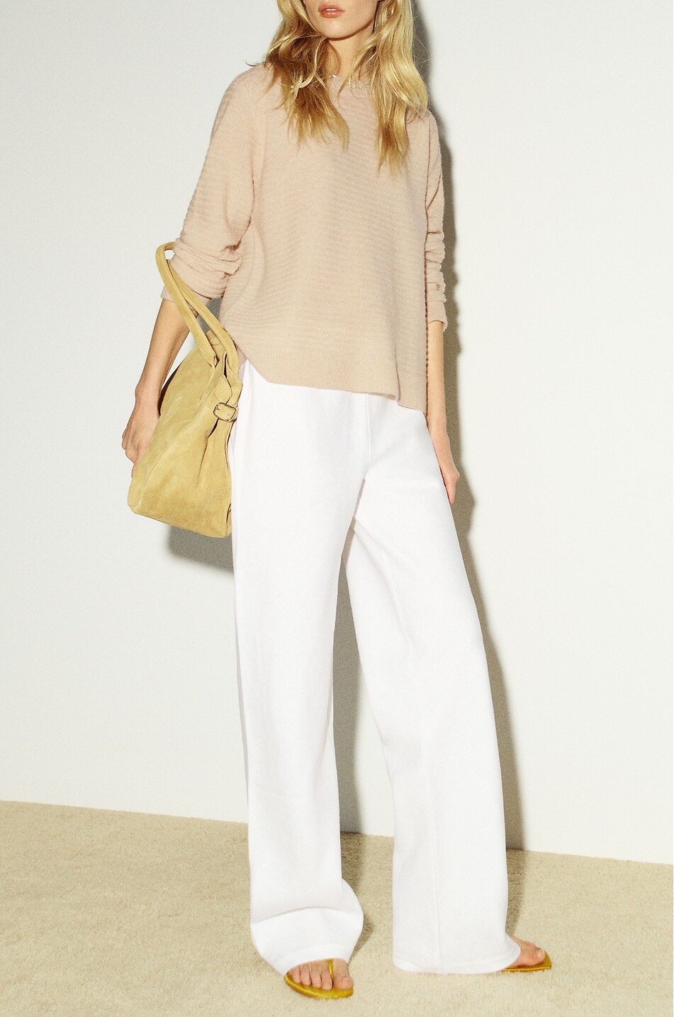 REFORMATION Gale linen flared trousers Women WHITE 2