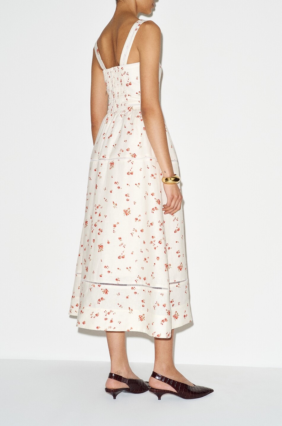 REFORMATION Everett Cornflower linen midi sundress Women MULTI COLOURED 3