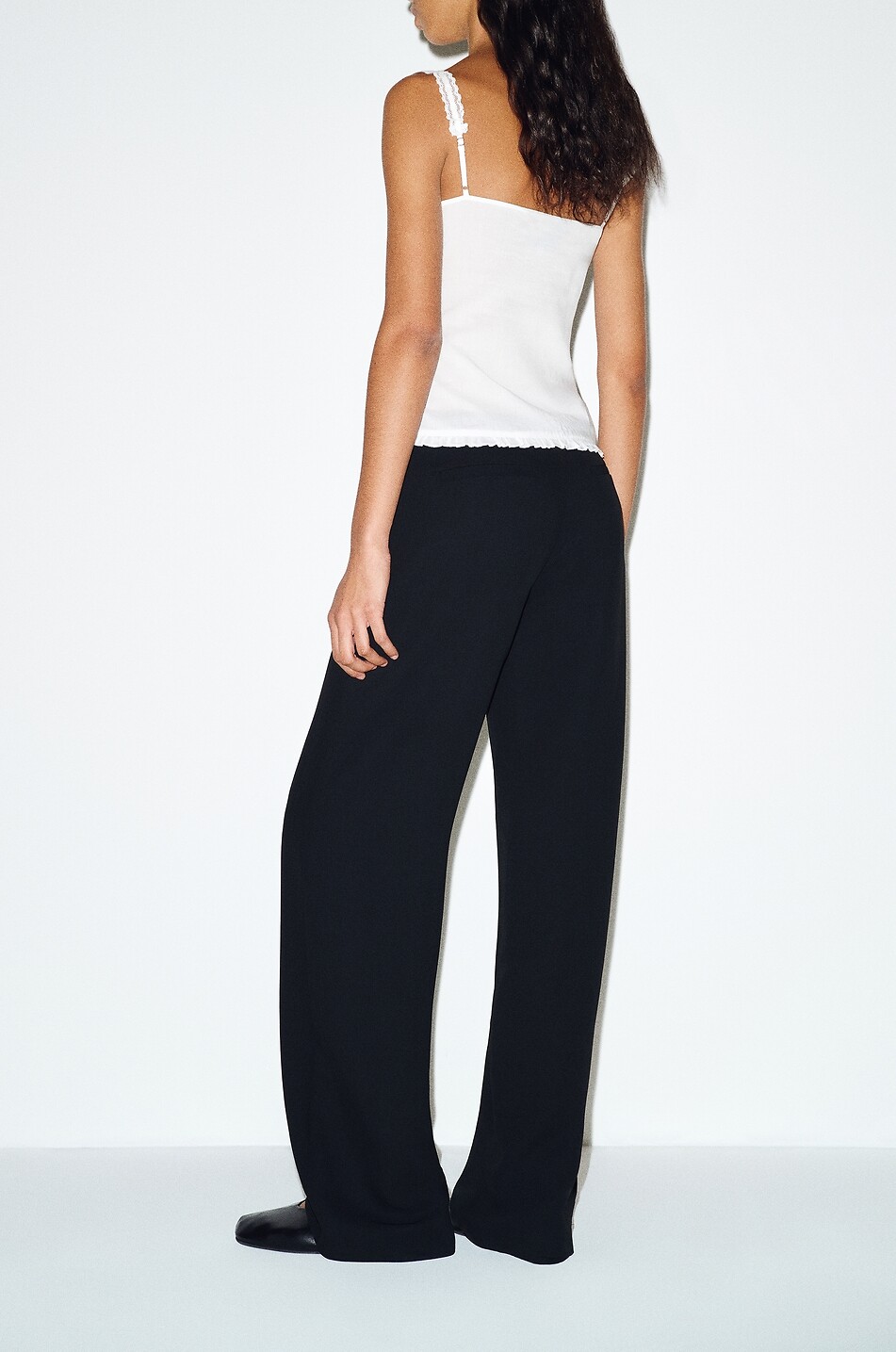 REFORMATION Eveline lace-trimmed voile fitted top Women WHITE 3