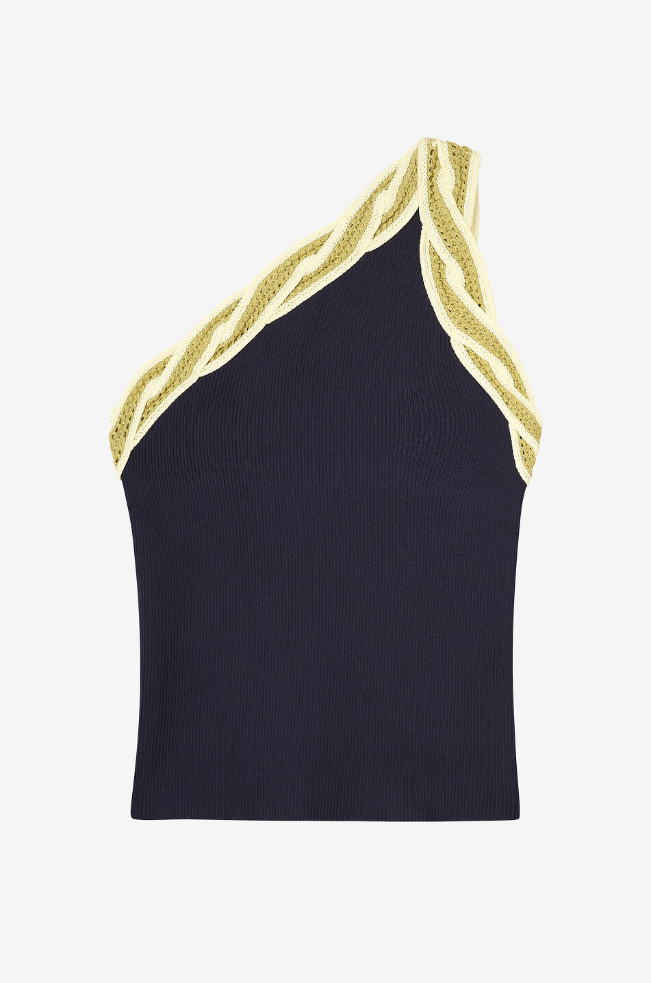 Top asymétrique en viscose mélangée Mostina