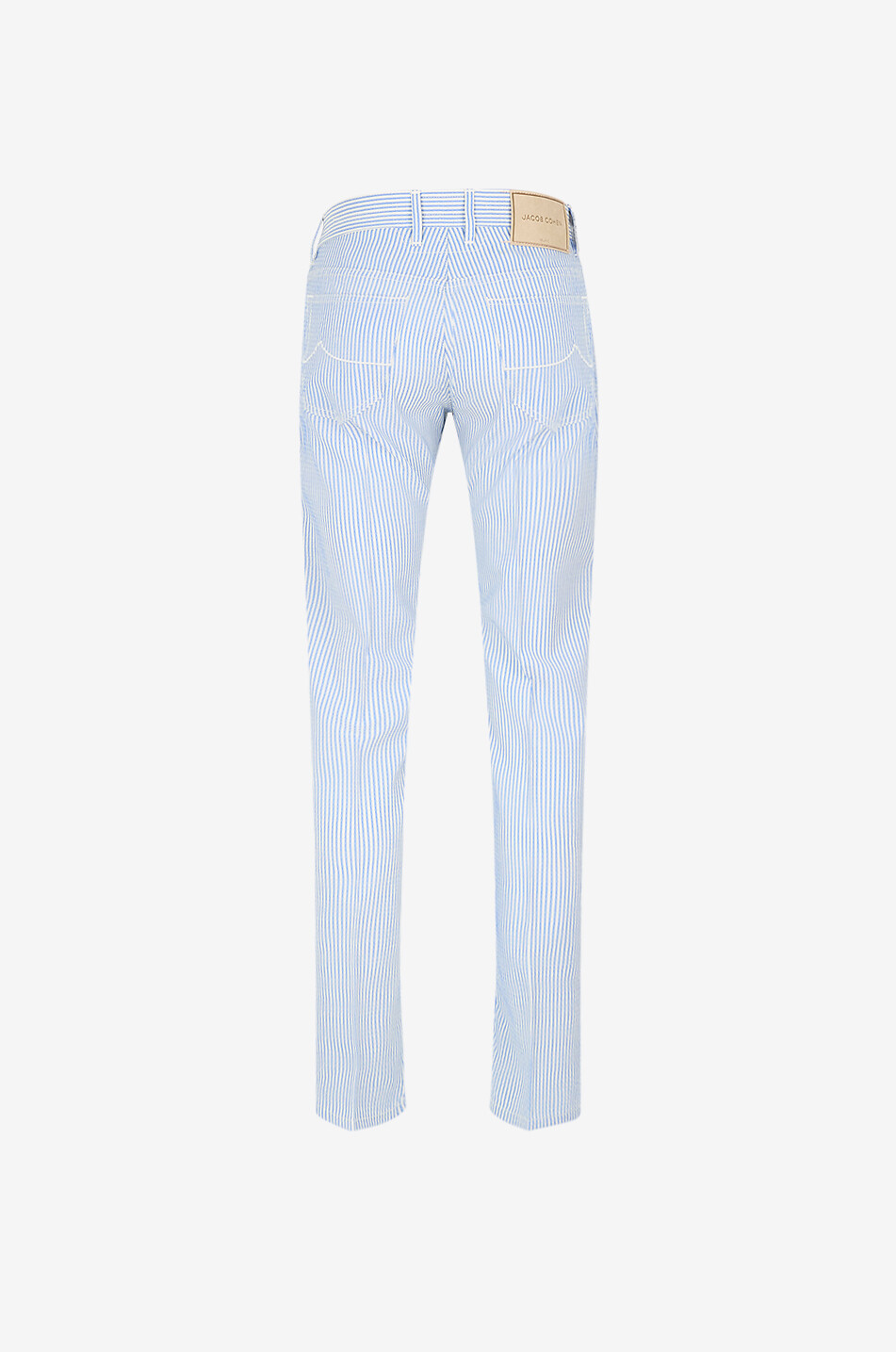 JACOB COHEN Bard striped virgin wool straight-leg trousers Men MEDIUM BLUE 2