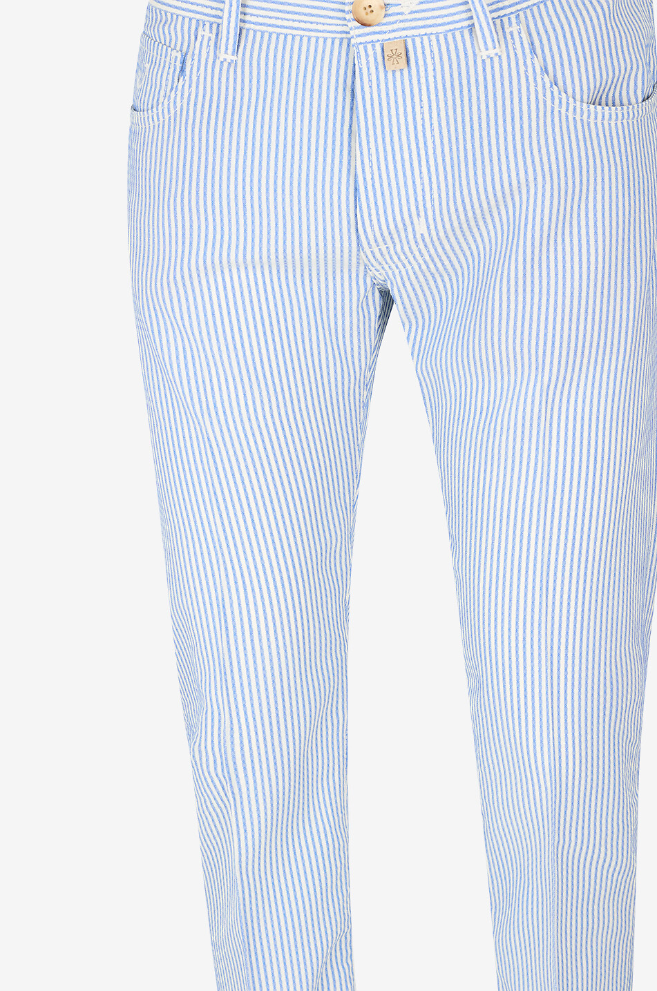 JACOB COHEN Bard striped virgin wool straight-leg trousers Men MEDIUM BLUE 3
