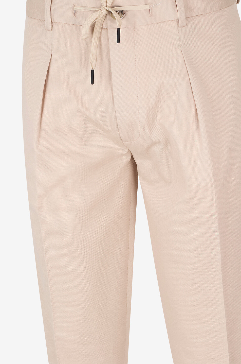 CIRCOLO 1901 Pleated straight-leg trousers in cotton jersey Men BEIGE 3