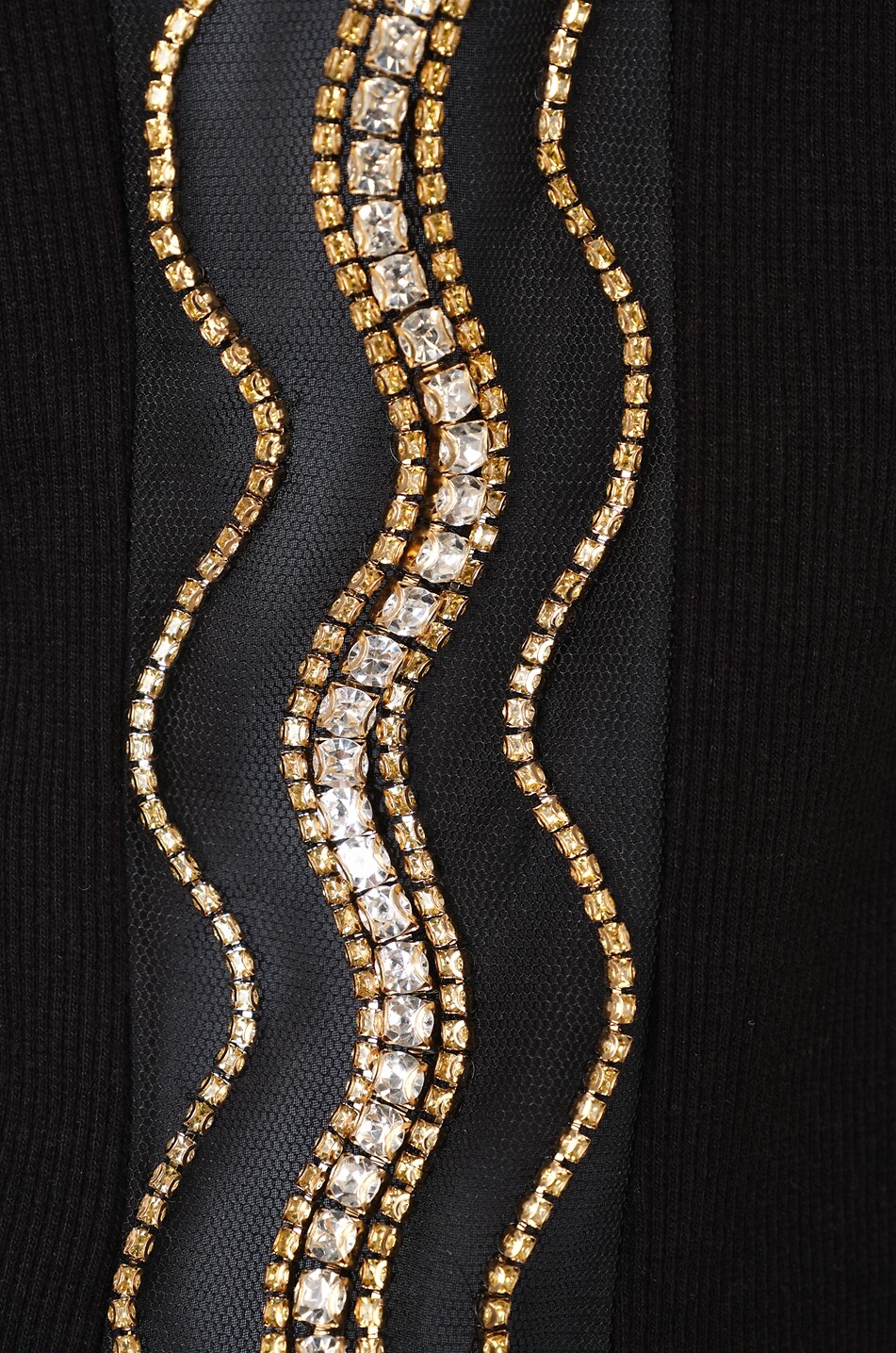 TRESSE PARIS Takarao crystal-embellished cotton round-neck top Women BLACK 2