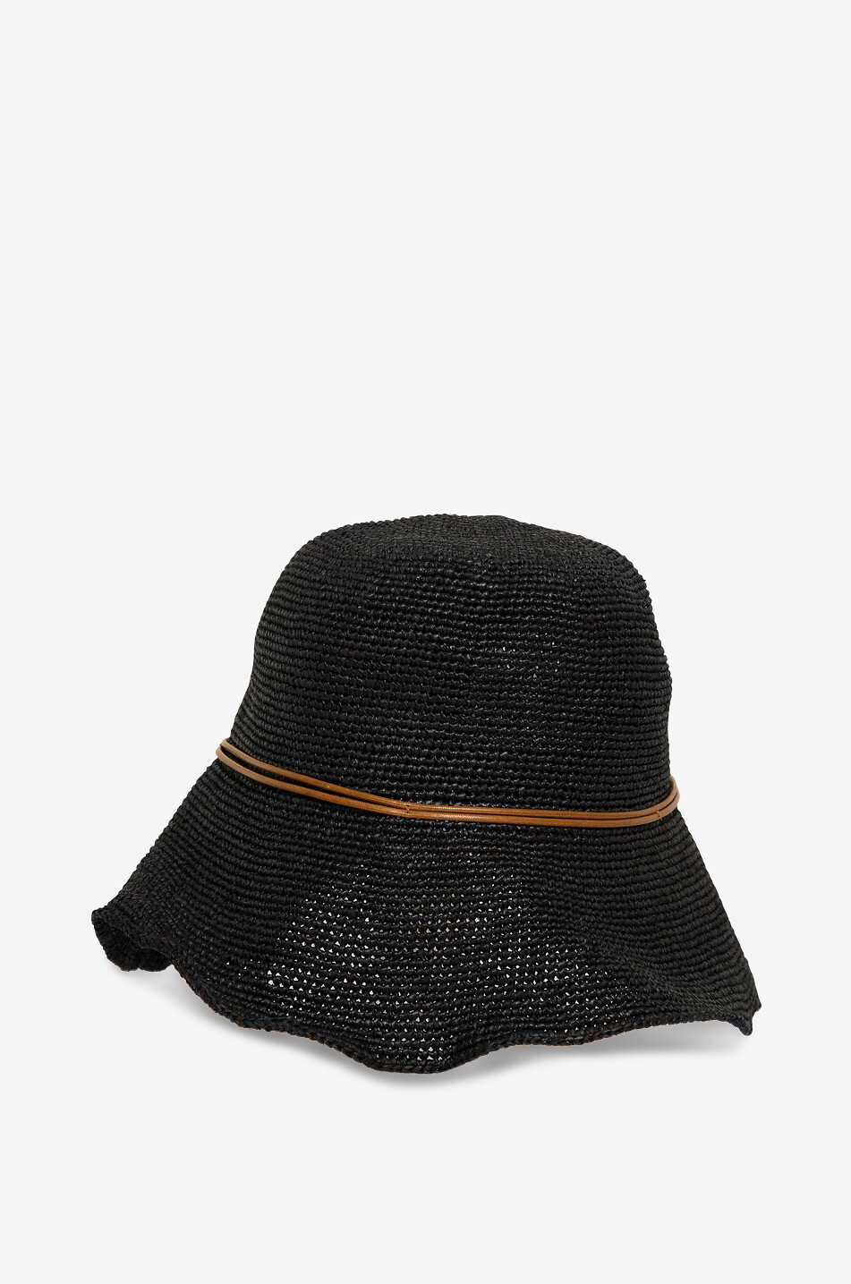 CATARZI 1910 Chapeau cloche en raphia Femme NOIR 1