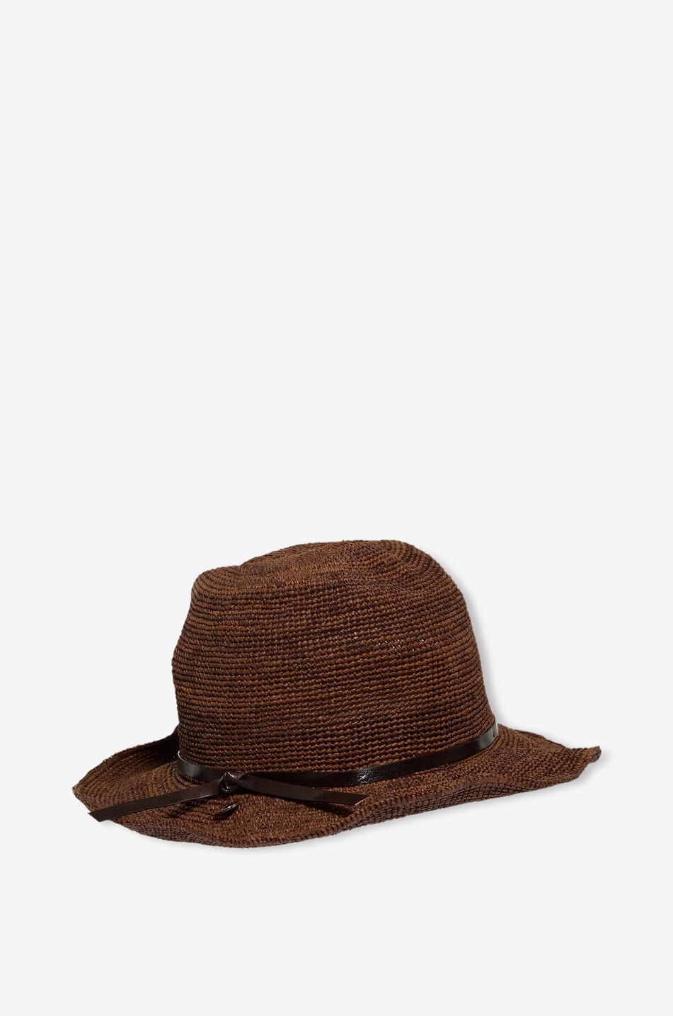 Catarzi 1910 100% Raffia visor with black trim Catarzi 1910 - Women main image 3