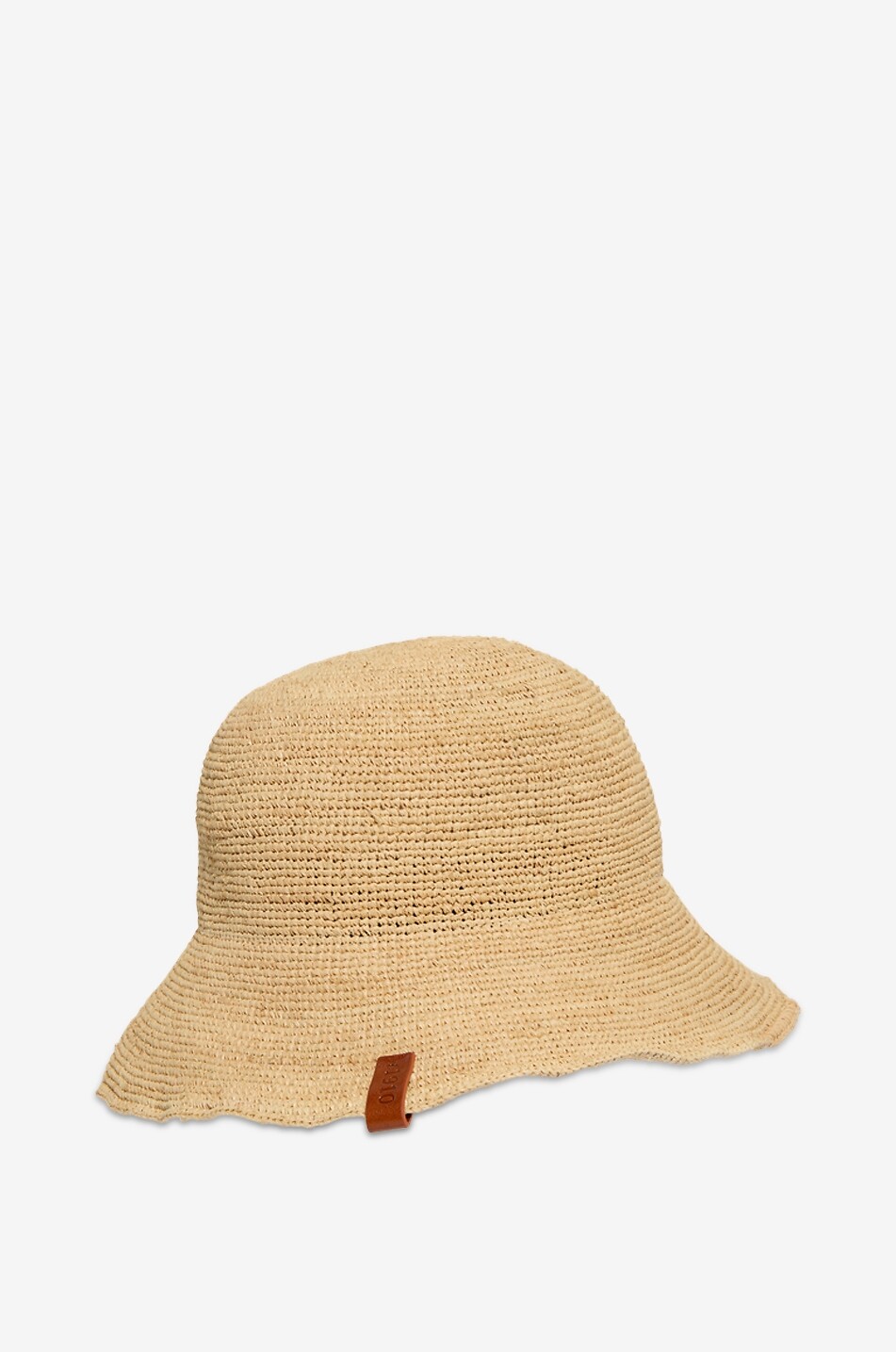CATARZI 1910 Einrollbarer Glockenhut aus gehäkeltem Raffiabast Damen Hellbeige 3