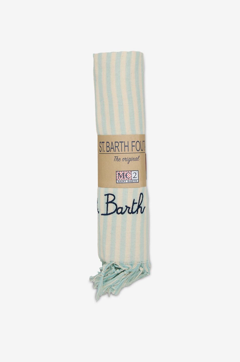 Light striped cotton bath towel