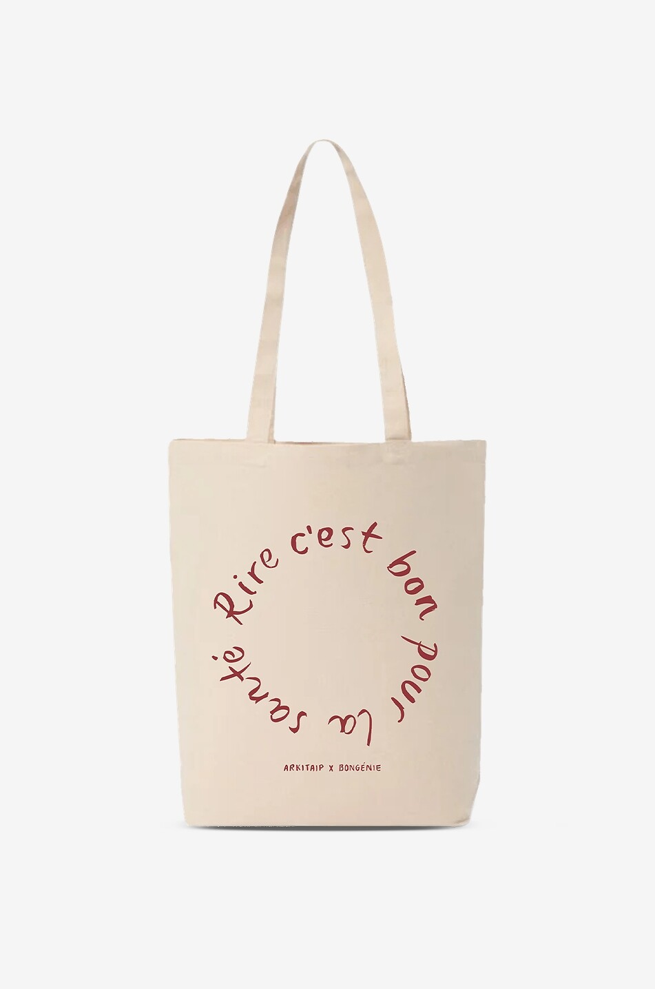 ARKITAIP Sac cabas en toile à lettrage Small Tote Bag Femme BLANC CASSE 1
