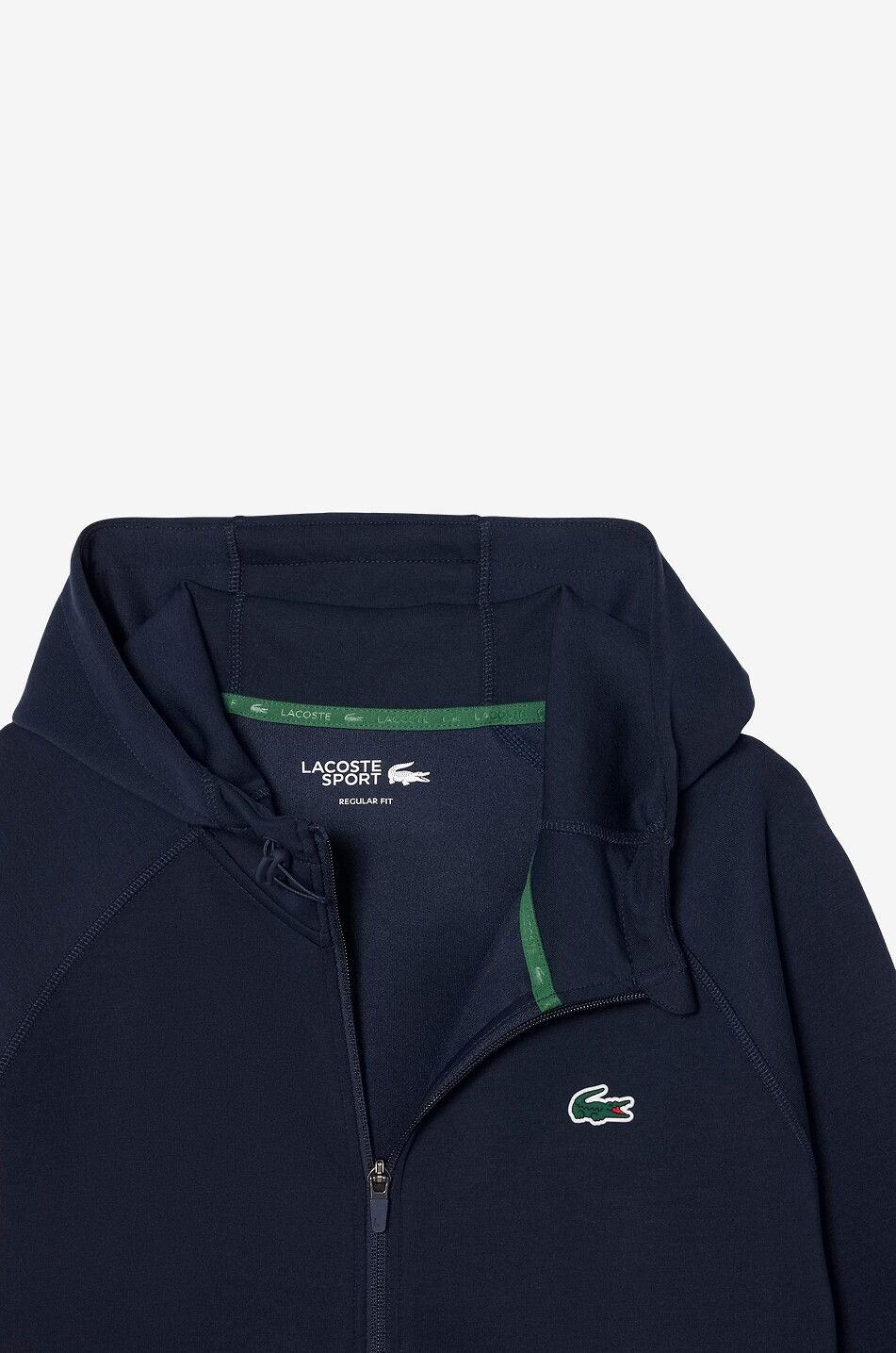 LACOSTE Lightweight hooded jacket in cotton interlock Men DARK BLUE 5