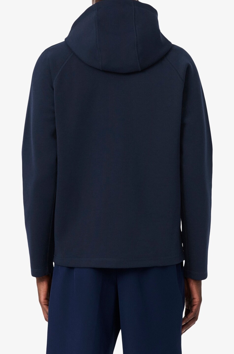 LACOSTE Lightweight hooded jacket in cotton interlock Men DARK BLUE 3