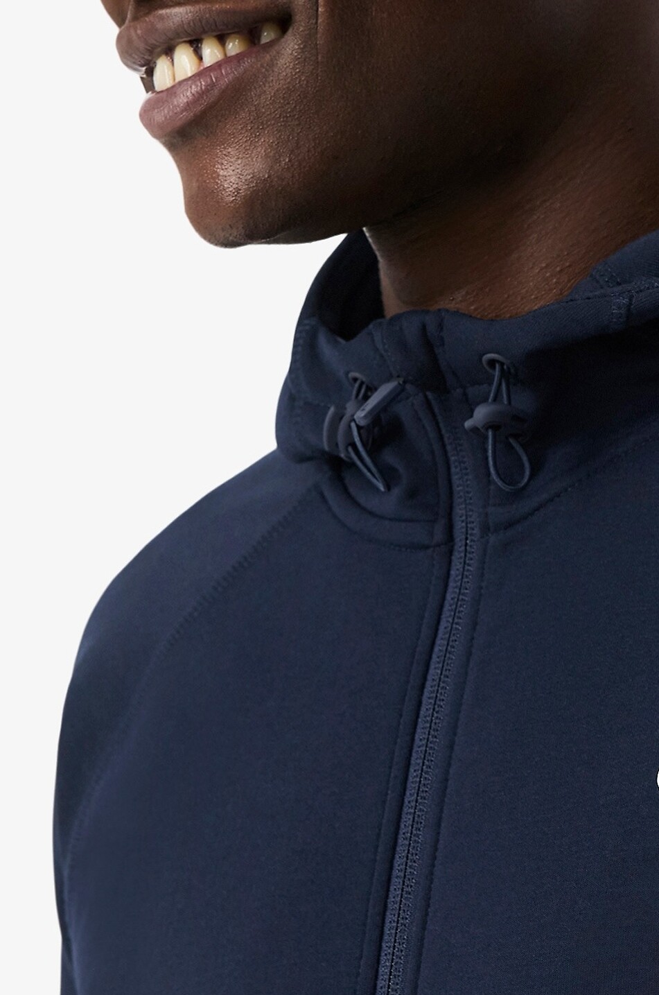 LACOSTE Lightweight hooded jacket in cotton interlock Men DARK BLUE 4