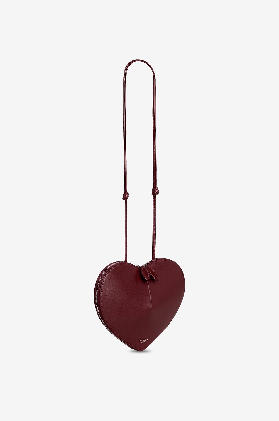 ALAÏA Le Coeur leather shoulder bag Women DARK RED 2