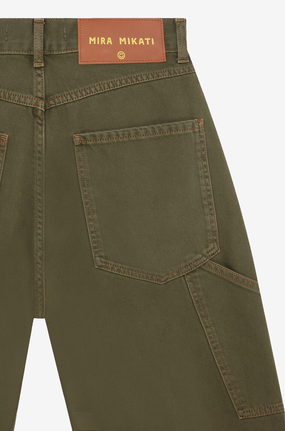 MIRA MIKATI Relaxed Carpenter straight cotton jeans Women KHAKI 6