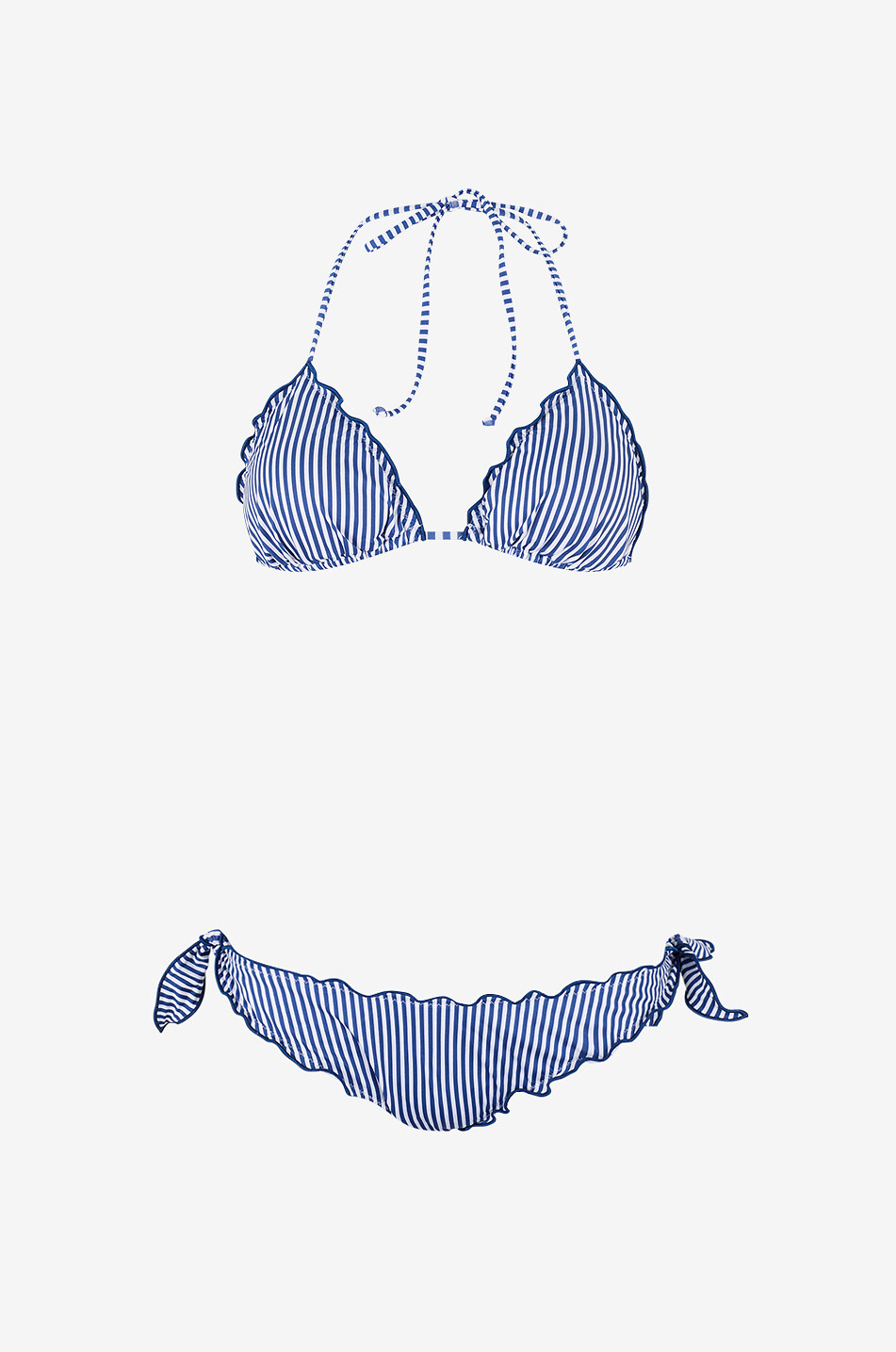 MC2 SAINT BARTH Sarius printed triangle bikini Women BLUE 1