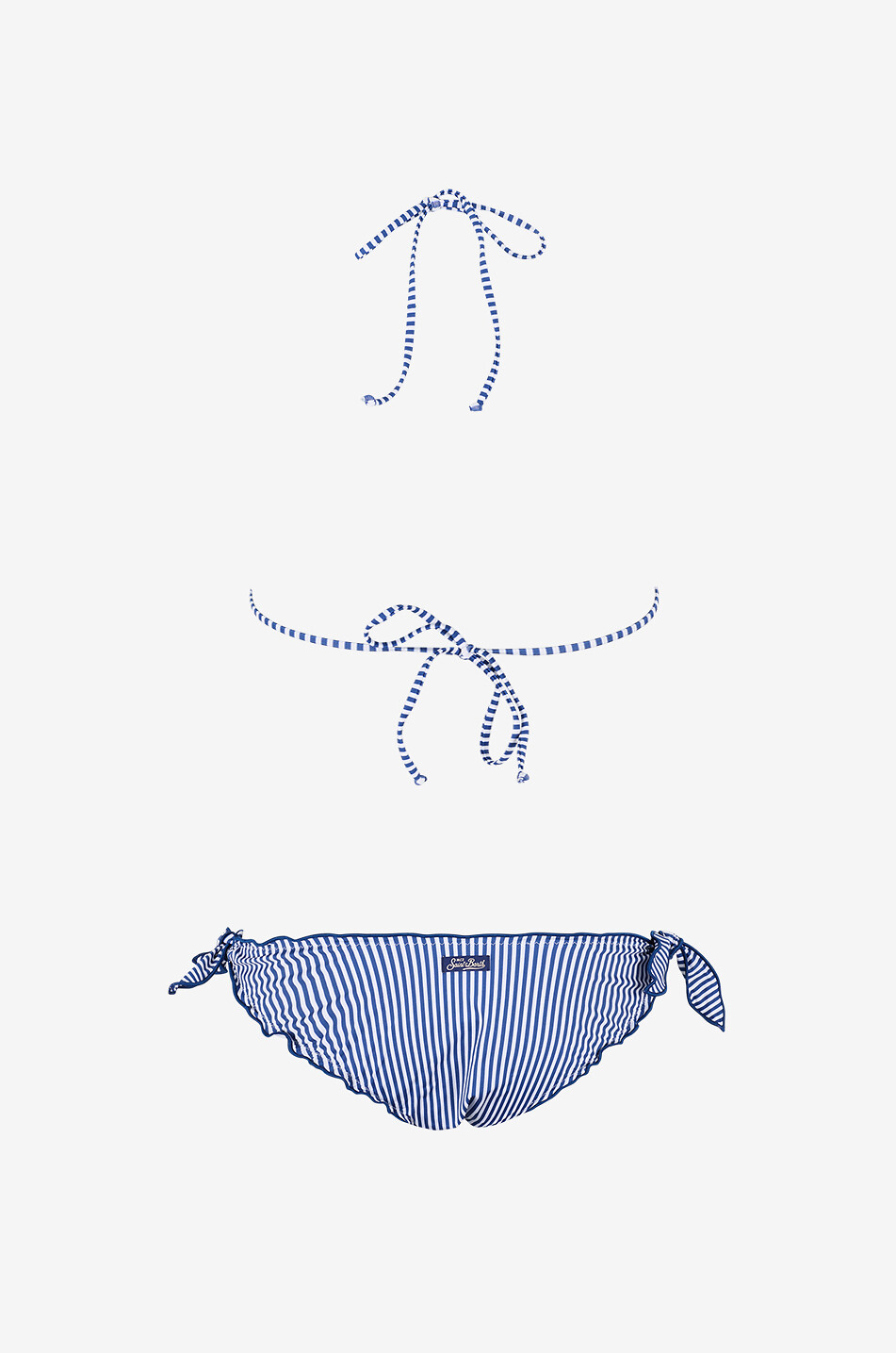 MC2 SAINT BARTH Sarius printed triangle bikini Women BLUE 2