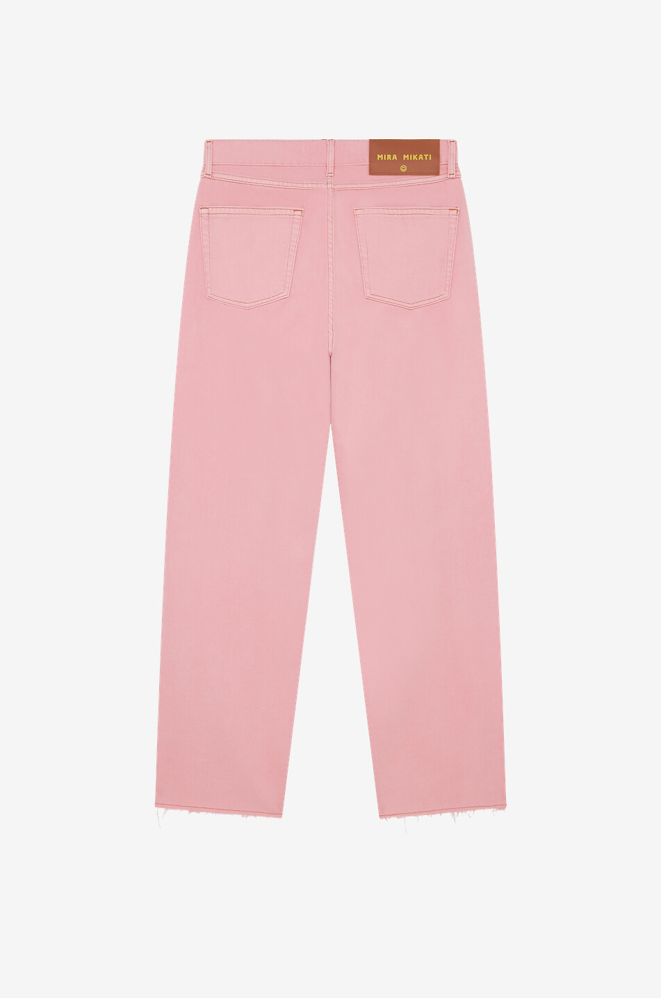 MIRA MIKATI Wide-leg straight jeans in cotton denim Women PINK 2