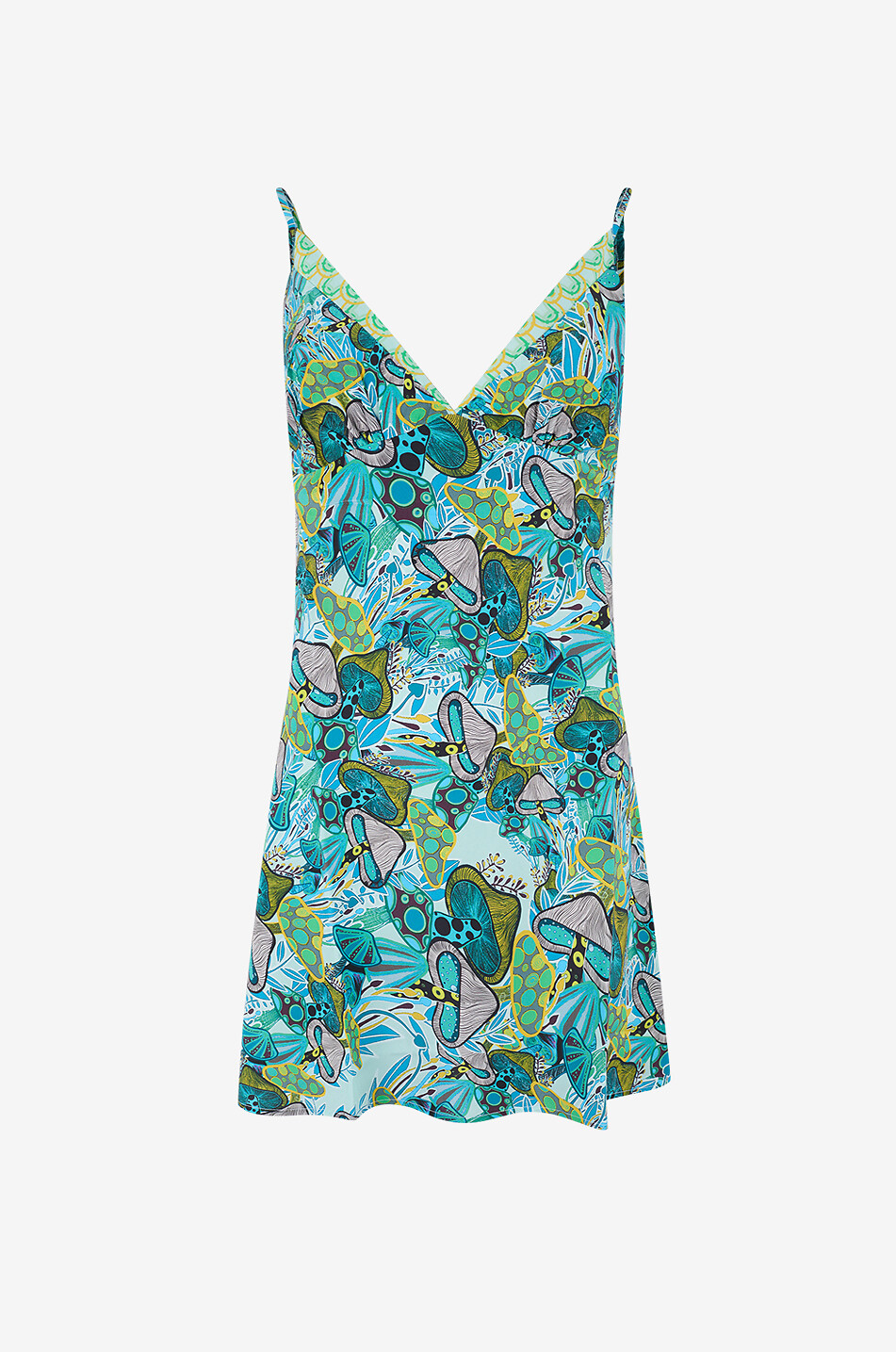 Izu silk V-neck short nightdress