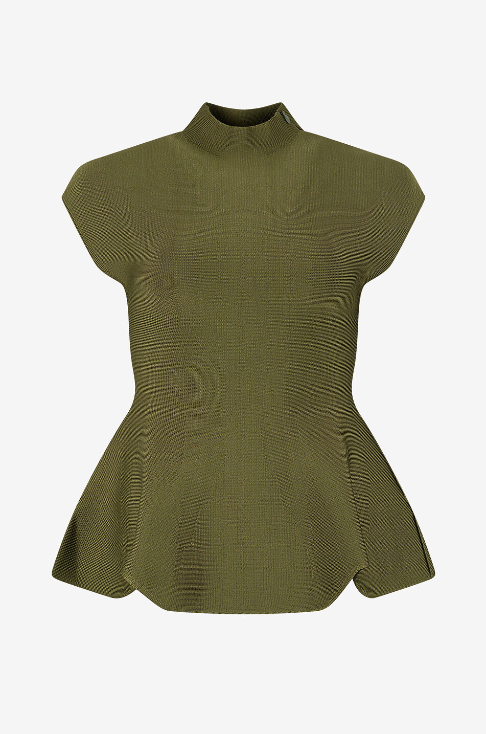 KHAITE Top à col montant cintré en viscose Andra Femme VERT 1