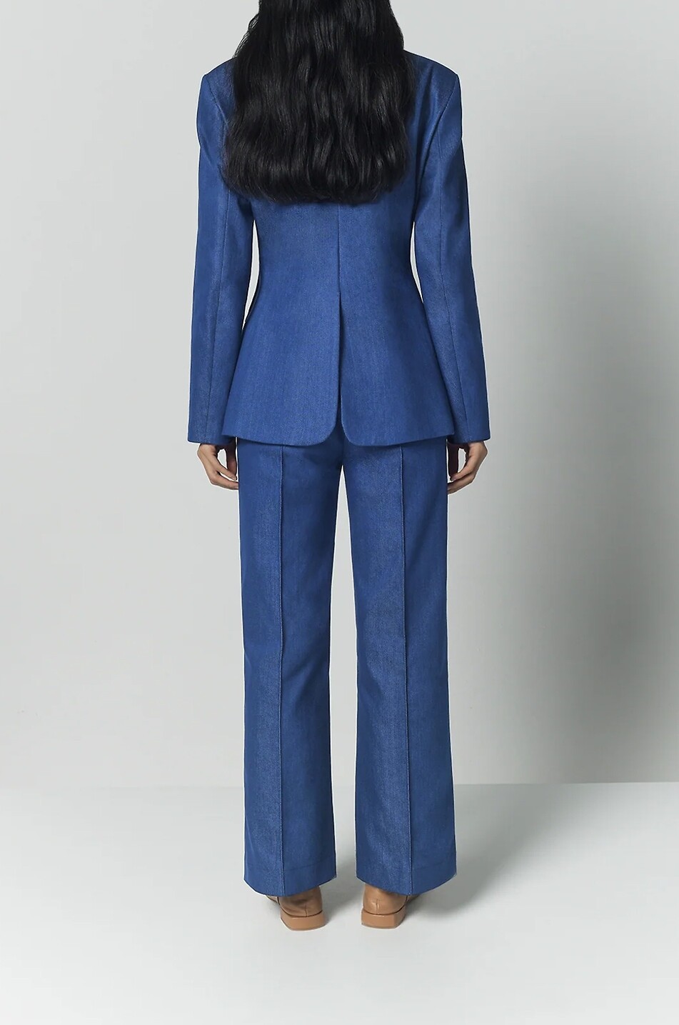 DESTREE Yoshitomo flared straight high-rise denim trousers Women BLUE 4