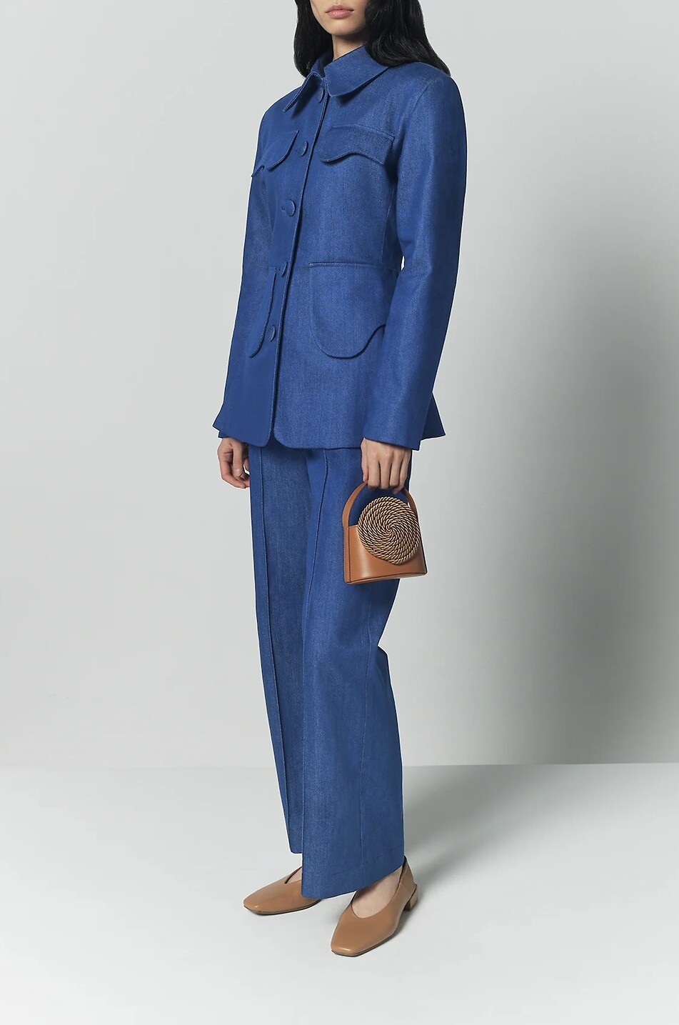DESTREE Yoshitomo flared straight high-rise denim trousers Women BLUE 5